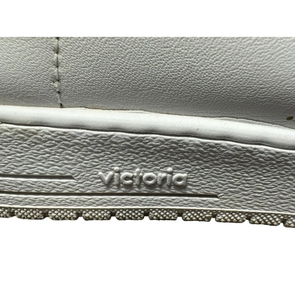 Victoria Shoes Womens EUR 38 US 7 White Low Top Lace Up Athletic Sneakers #S30-4